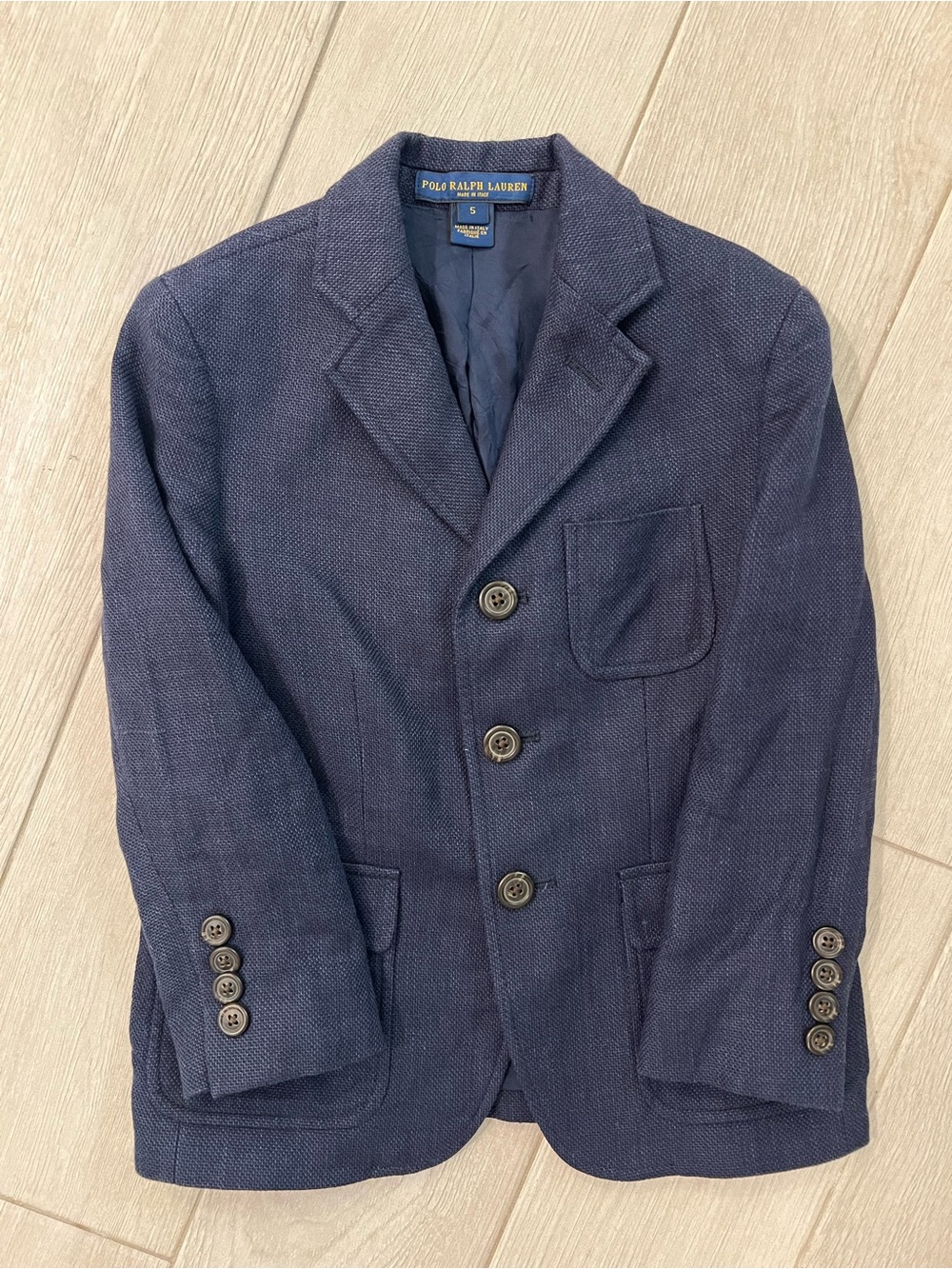Boys Polo Ralph Lauren Navy Blue  lightweight Italian linen-wool sport coat